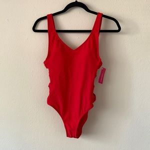 Xhilaration Red One Piece Swimsuit- size S